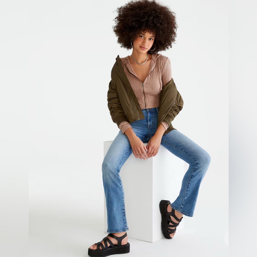 Aeropostale Women's Blue Straight Leg Jeans
